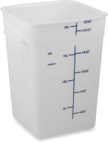 CARL-11966PE02 22 Qt. Square Food Storage Container (White w/Blue Print) - Squares Series