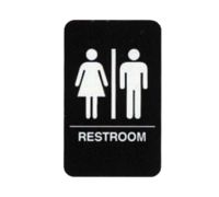 6" x 9" Women/Men "Restroom"