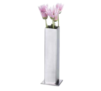 AMME-SSBV1 5-1/4" x 1-3/4" Stainless Square Bud Vase (Satin Finish)