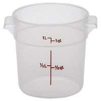 CAMB-RFS1PP190 1 Qt. Round Storage Container (Translucent)