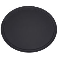 CARL-2700GR2004 27-1/16" x 22-5/16" Oval Serving Tray (Black) - Griptite