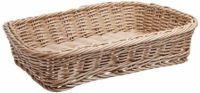 CARL-655225 11-1/2" Rectangular Woven Basket (Caramel)