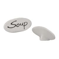 DIVC-DC800 4-3/8" x 2" Erasable Ceramic Buffet Tags