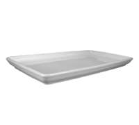 HALL-21090AWHA 13-1/2" x 7-1/2" Rectangular Platter (White)