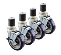 KROW-30-129S 1-5/8" Stem Casters with Breaks - Krowne Economy Series