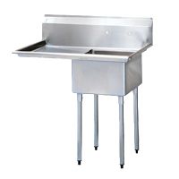 18" x 18" 1-Compartment Sink with 19" Left-Hand Drainboard