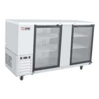 59" Back Bar Cooler with 2 Glass Doors - FB Series