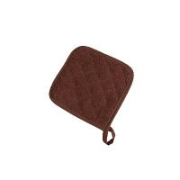SJCR-802TPH 8" x 8" Terry Cloth Pot Holder (Brown)