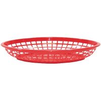 TABL-1084R 11-3/4" x 8-7/8" Oval Jumbo Basket (Red)