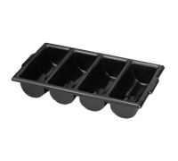 TABL-1524B 4-Compartment Cutlery Bin (Black)