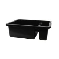 TABL-1547B 21" x 17" Heavy-Duty Divided Tote Box (Black)