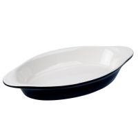 TUXT-B4N-150 17 oz. Oval Welsh Rarebit (Black & Eggshell)