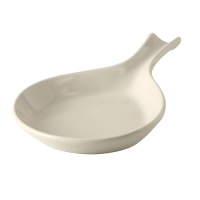 TUXT-BEP-114 18 oz. Fry Pan Server (American White/Eggshell) - DuraTux