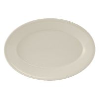 TUXT-TRE-912 10-5/8" Reno Oval Platter (American White/Eggshell)