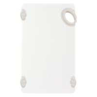 WINC-CBN-610WT 6" x 10" Cutting Board with Rubber Grip Hook (White)