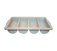 WINC-PL-4B 4-Compartment Cutlery Bin (Gray)