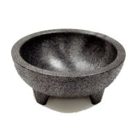 WINC-PMSB-4 4 oz. Molcajete Salsa Bowl (Black)