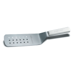 DEXT-PS286-8PCP 8" x 3" Perforated Turner (White Handle) - Sani-Safe