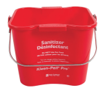 SJCR-KPP97RD 3 Qt. "Sanitizing Solution" Container (Red) - Kleen-Pail