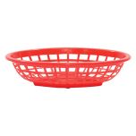 TABL-1071R 7-3/4" x 5-1/2" Oval Side Order Basket (Red)