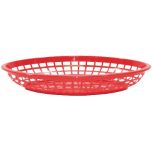 TABL-1084R 11-3/4" x 8 7/8" Oval Jumbo Basket (Red)