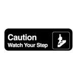 TABL-394544 3" x 9" Sign (Caution Watch Your Step)
