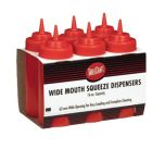 TABL-C11663K 16 oz. Squeeze Dispenser 6-Pack (Ketchup) - WideMouth
