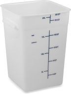 CARL-11966PE02 22 Qt. Square Food Storage Container (White w/Blue Print) - Squares Series