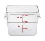 CAMB-12SFSCW135 12 Qt. Square Food Container (Clear) - CamSquare
