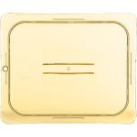 CARL-10430U13 Half-size High Heat Solid Universal Lid (Amber) - StorPlus