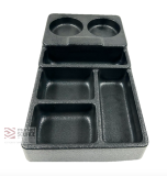 CARL-1082803 8-1/4'' x 14-1/2'' Coffee Service Condiment Caddy (Black)