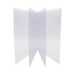 RISC-100 8.5X11 8-1/2" x 11" Single Pocket 2-View Menu Cover (Clear)
