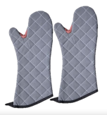 SJCR-800FG17-BK 17" Oven Mitts - Range up to 450F (Black) - BestGuard