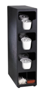 DISP-TLO-3BT 3-Section Lid & Straw Organizer (Black)