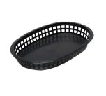 TABL-1076BK 10-1/2" x 7" Oval Platter Basket (Black) - Chicago