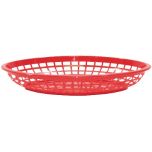 TABL-1084R 11-3/4" x 8-7/8" Oval Jumbo Basket (Red)