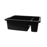 TABL-1547B 21" x 17" Heavy-Duty Divided Tote Box (Black)