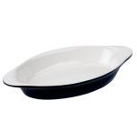 TUXT-B4N-150 17 oz. Oval Welsh Rarebit (Black & Eggshell)