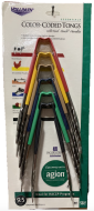 VOLL-4780911 9-1/2" Color-Coded Multi-Pack Utility Tongs - Kool-Touch