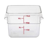CAMB-12SFSCW135 12 Qt. Square Food Container (Clear) - CamSquare