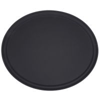 CARL-2700GR2004 27-1/16" x 22-5/16" Oval Serving Tray (Black) - Griptite