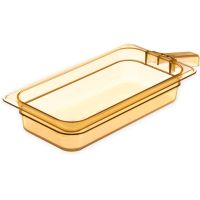 CARL-30860H13 Third-size 2-1/2" Deep High Heat Food Pan with Handle (Amber) - StorPlus