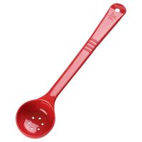 CARL-396105 2 oz. Perforated Portion Spoon (Red) - Measure Misers