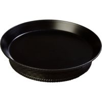 CARL-652703 10-3/8" Round Wicker Recyclable Platter (Black) - WeaveWear