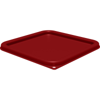 CARL-1197105 6-8 Qt. Square Food Storage Lid (Red) - Squares Series