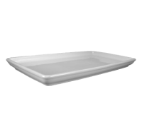 HALL-21090AWHA 13-1/2" x 7-1/2" Rectangular Platter (White)