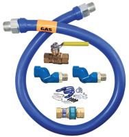 DORM-1675KIT2S48 48" Moveable Gas Connector Kit (160,000 BTU/hr) - Blue Hose
