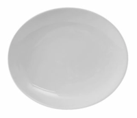 TUXT-VPH-083 8-3/8" x 6-3/4" Oval Coupe Platter (Porcelain White) - Florence