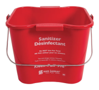 SJCR-KPP196RD 6 Qt. "Sanitizing Solution" Container (Red) - Kleen-Pail