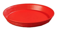 CARL-652605 12" Round Wicker Recyclable Basket (Red) - WeaveWear